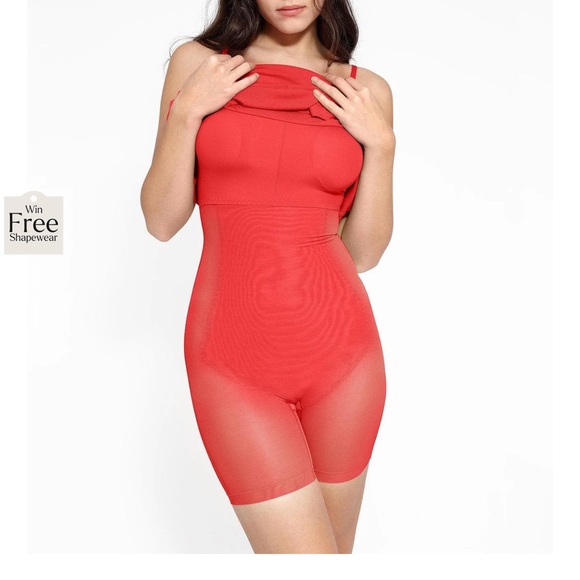 Popilush Spaghetti Strap Shapewear Dress Mini - Picture 2 of 3